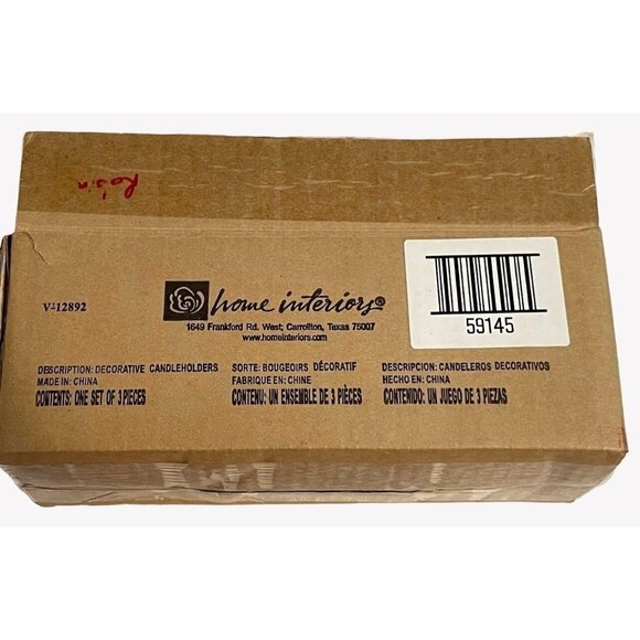 Red Frosted Glass Votive Candle Holders Set Of 3 Embossed With "JOY" Etching NEW - Picture 8 of 8